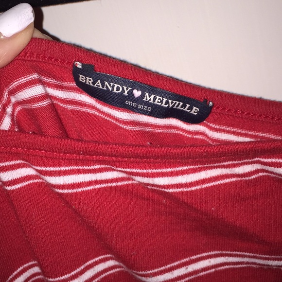 red and white striped faye tank top - Picture 2 of 2